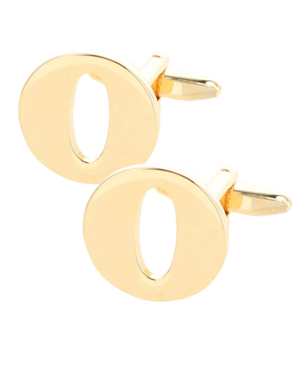 Vittorio Vico Plain Initial Cufflinks in Gift Box - Suits You Sir - Gold - O