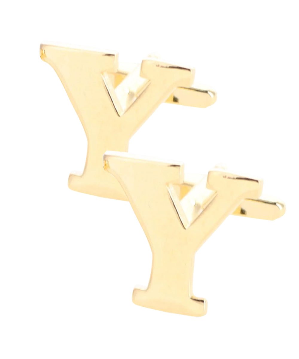 Vittorio Vico Plain Initial Cufflinks in Gift Box - Suits You Sir - Gold - Y