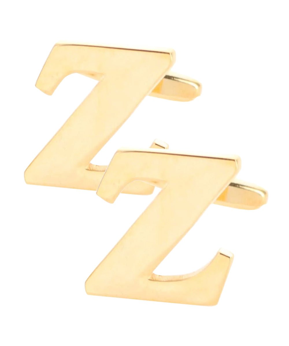 Vittorio Vico Plain Initial Cufflinks in Gift Box - Suits You Sir - Gold - Z