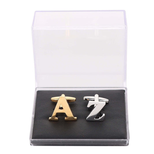 Vittorio Vico Plain Initial Cufflinks in Gift Box - Suits You Sir - Silver - A