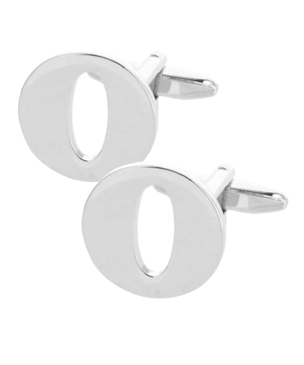 Vittorio Vico Plain Initial Cufflinks in Gift Box - Suits You Sir - Silver - O