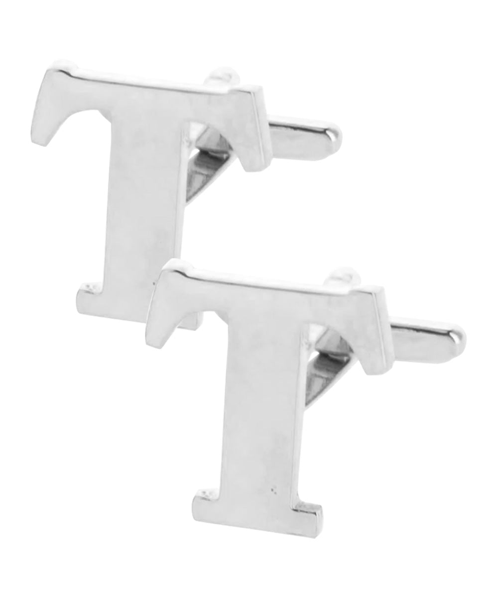 Vittorio Vico Plain Initial Cufflinks in Gift Box - Suits You Sir - Silver - T