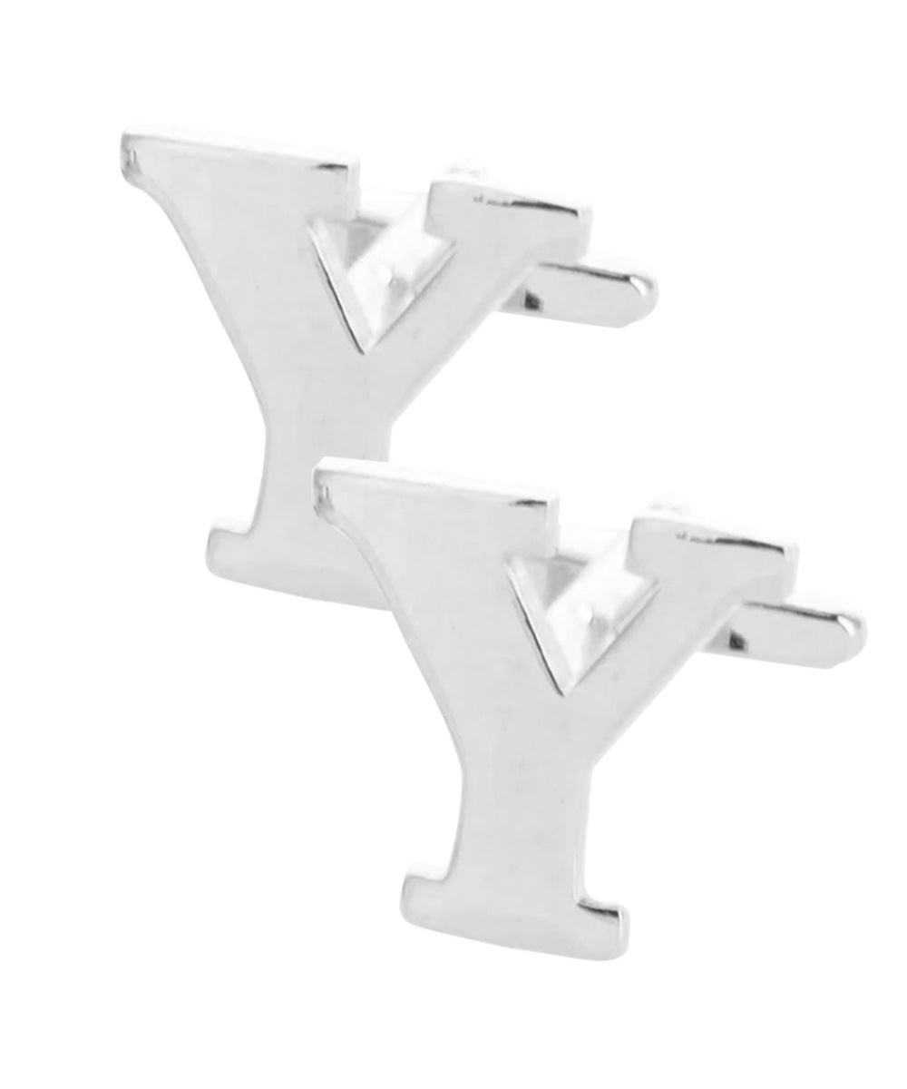 Vittorio Vico Plain Initial Cufflinks in Gift Box - Suits You Sir - Silver - Y