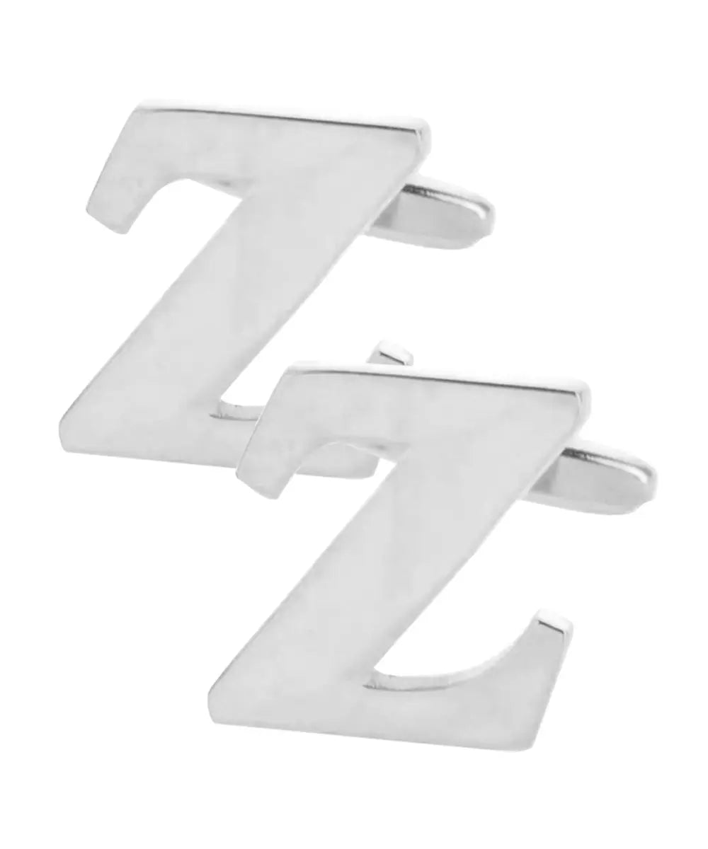 Vittorio Vico Plain Initial Cufflinks in Gift Box - Suits You Sir - Silver - Z