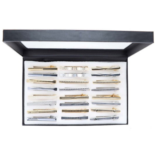 Vittorio Vico Tie Bars in Presentation Box: 24 Pack - Suits You Sir - Gold - Regular
