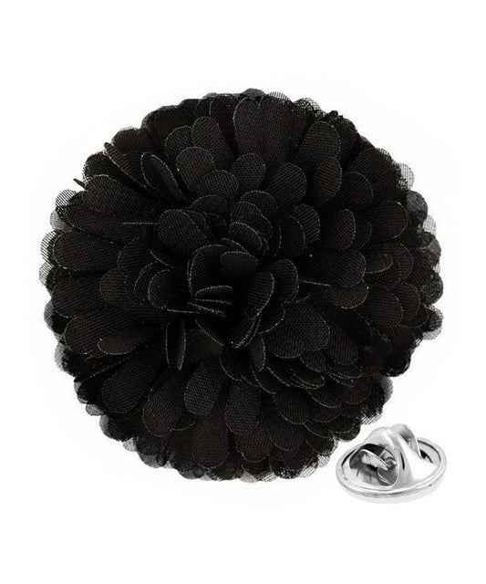 Vittorio Vico Unisex Carnation Flower Lapel Pin - Suits You Sir - Black -