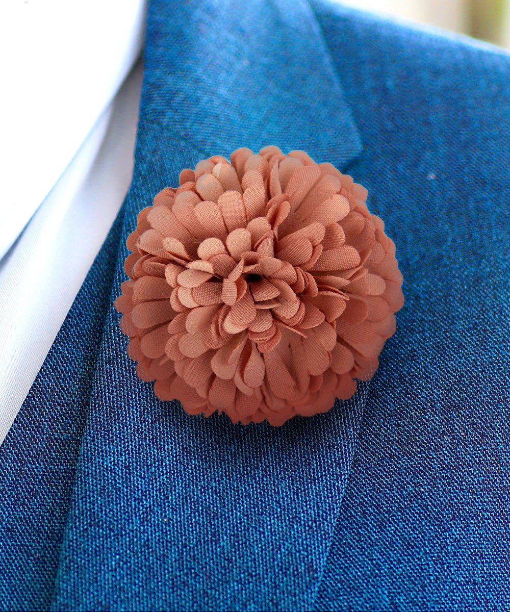 Vittorio Vico Unisex Carnation Flower Lapel Pin - Suits You Sir - Dark Blush -
