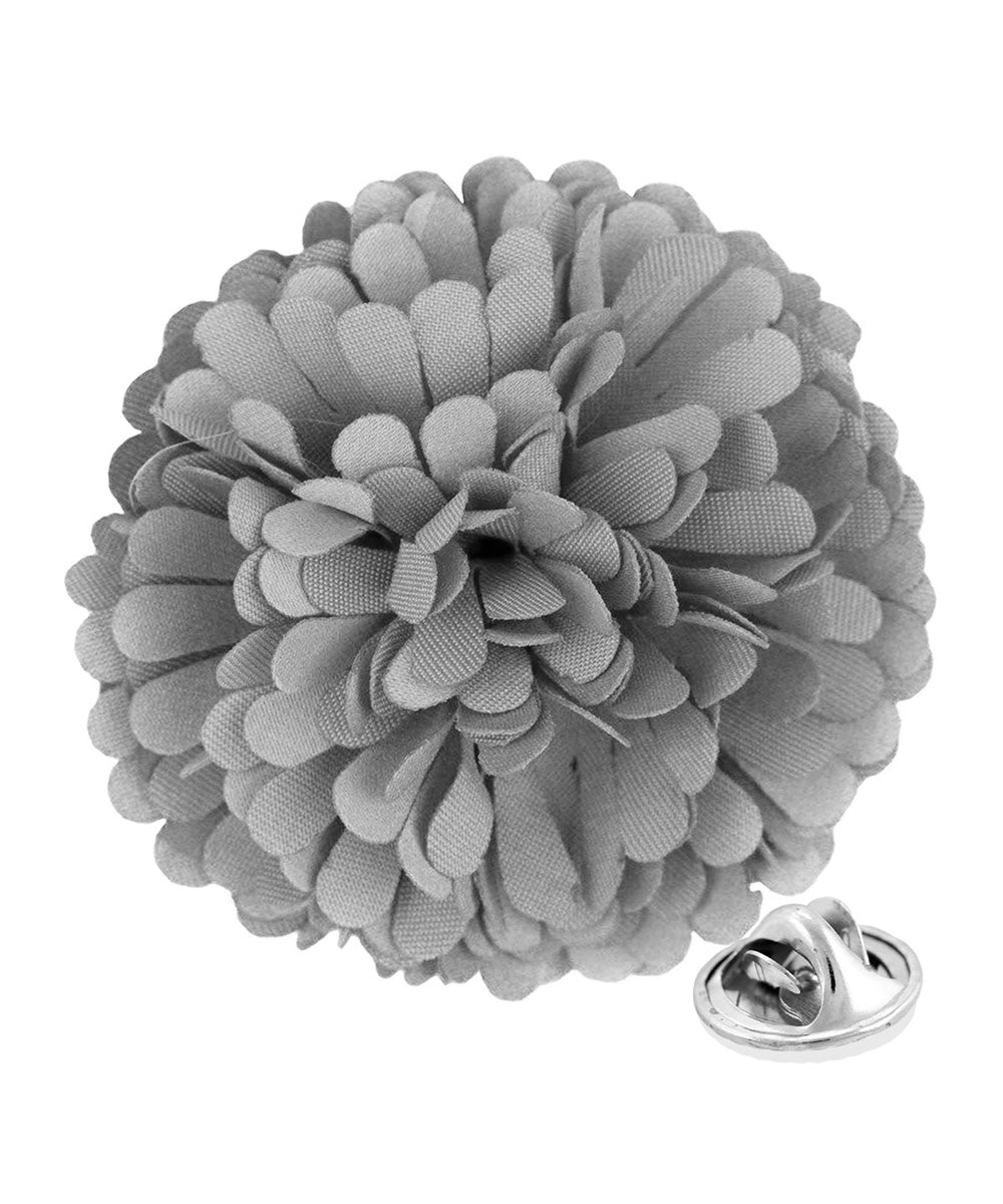Vittorio Vico Unisex Carnation Flower Lapel Pin - Suits You Sir - Gray -