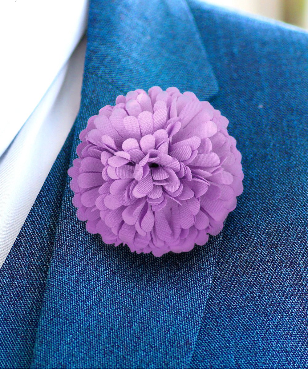 Vittorio Vico Unisex Carnation Flower Lapel Pin - Suits You Sir - Lavender -