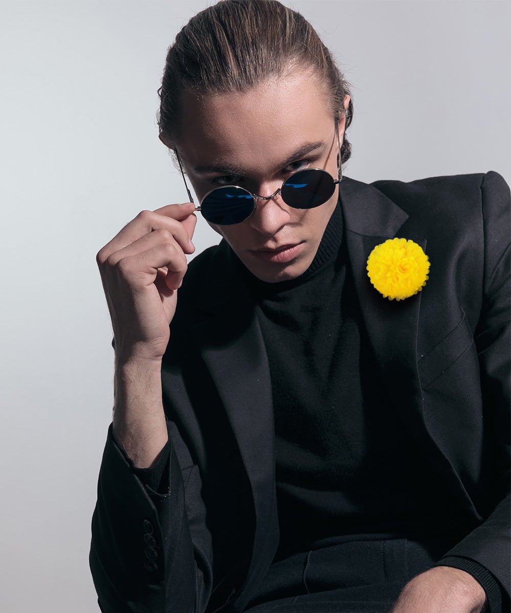 Vittorio Vico Unisex Carnation Flower Lapel Pin - Suits You Sir - Maize -