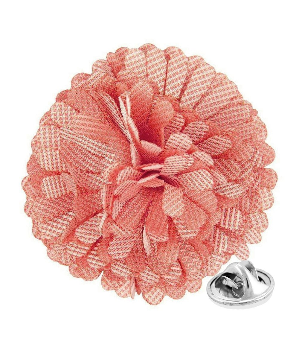 Vittorio Vico Unisex Carnation Flower Lapel Pin - Suits You Sir - Metallic Blush -