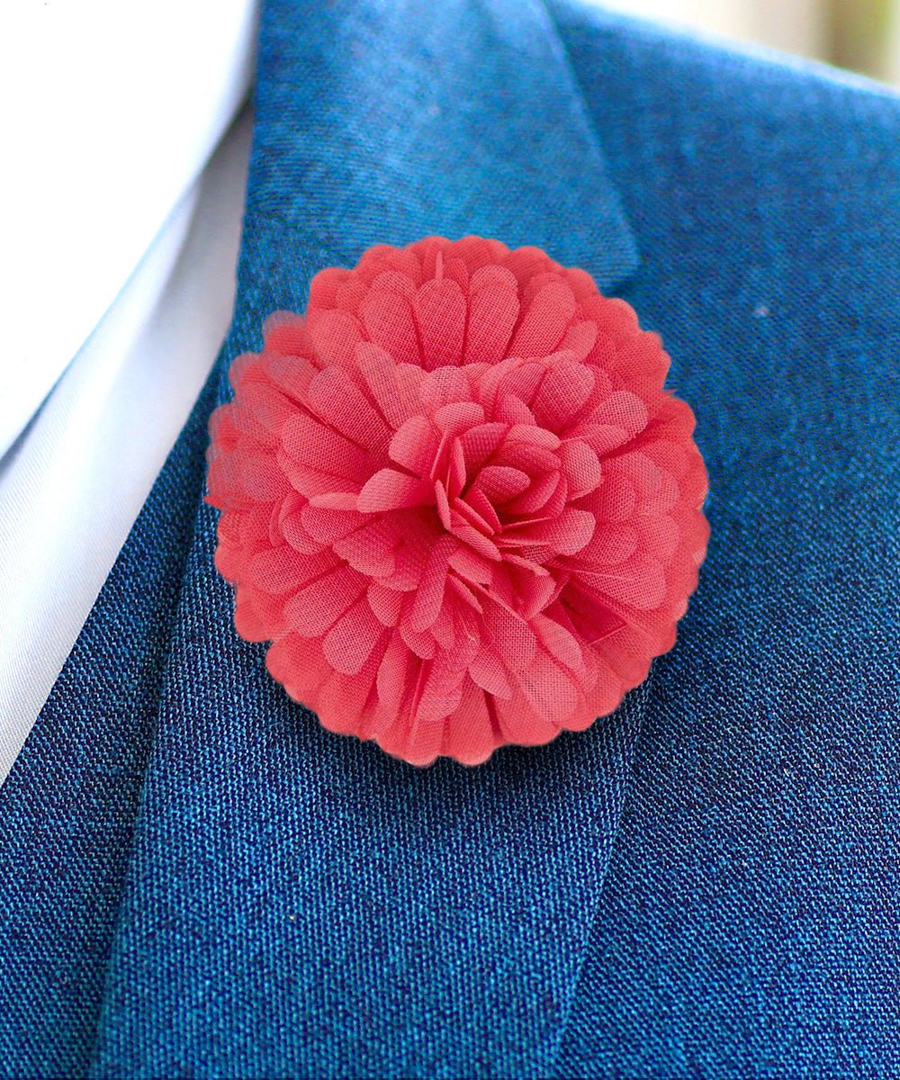 Vittorio Vico Unisex Carnation Flower Lapel Pin - Suits You Sir - Rose -