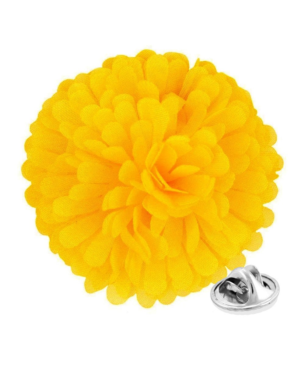 Vittorio Vico Unisex Carnation Flower Lapel Pin - Suits You Sir - Yellow -