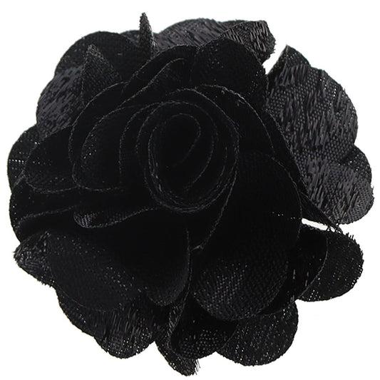 Vittorio Vico Unisex Metallic Flower Lapel Pin - Suits You Sir - Black and Rose Gold -