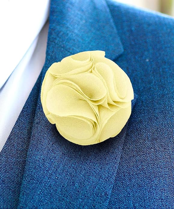 Vittorio Vico Unisex Rose Flower Lapel Pin - Suits You Sir - Ivory -