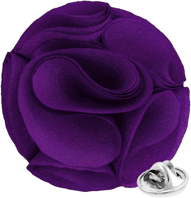 Vittorio Vico Unisex Rose Flower Lapel Pin - Suits You Sir - Purple -
