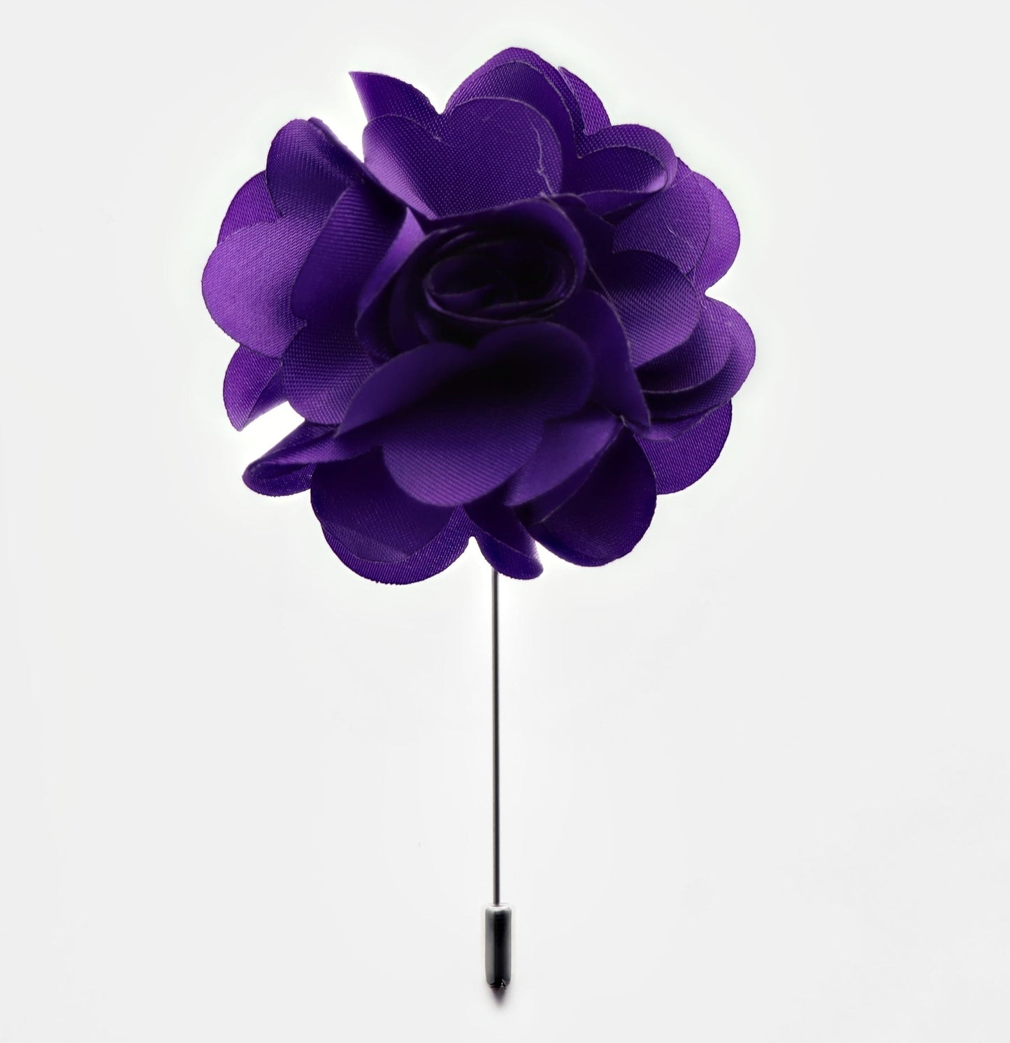Vittorio Vico Unisex Satin Stick Flower Lapel Pin - Suits You Sir - Purple -