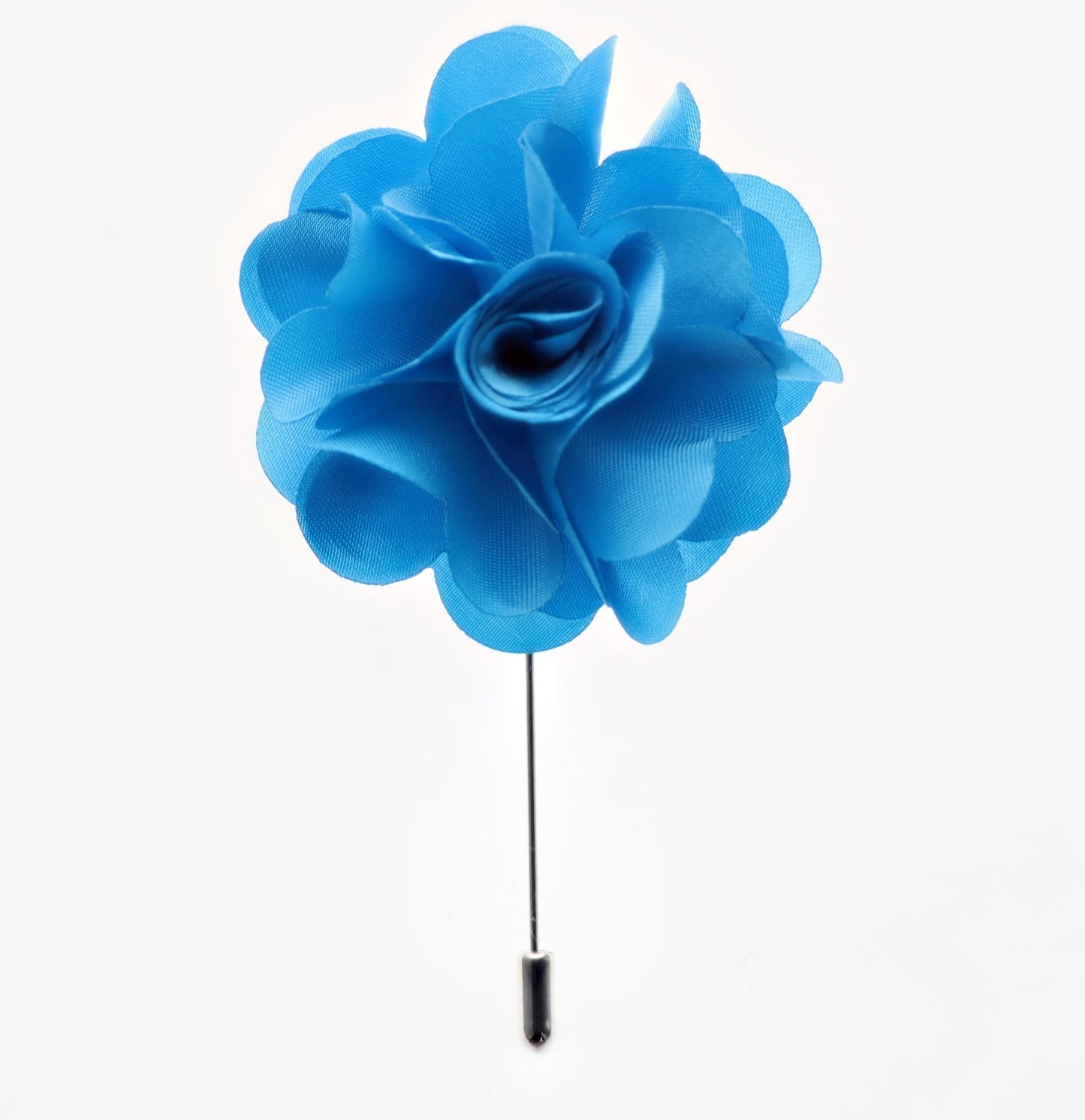 Vittorio Vico Unisex Satin Stick Flower Lapel Pin - Suits You Sir - Turquoise -