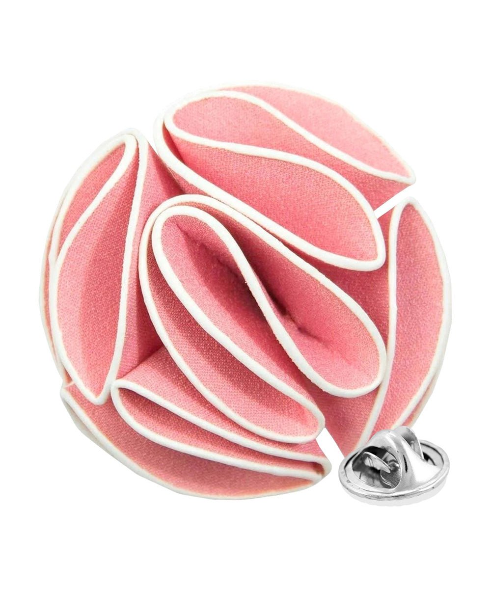 Vittorio Vico Unisex Trim Rose Flower Lapel Pin - Suits You Sir - Pink -