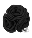 Vittorio Vico Unisex Trio Cluster Satin Flower Lapel Pin - Suits You Sir - Black -