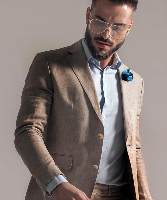 Vittorio Vico Unisex Two Tone Satin Flower Lapel Pin - Suits You Sir - Turquoise and Black -