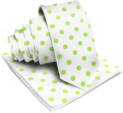 Vittorio Farina Men's Polka Dot Satin Necktie & Pocket Square