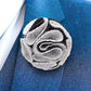 Vittorio Vico Unisex Two-Tone Seersucker Flower Lapel Pin
