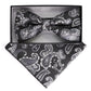 Vittorio Farina Men's Paisley Design Satin Bow Tie & Pocket Square in Gift Box