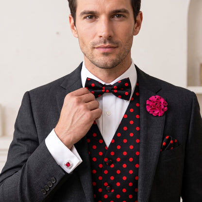 Polka Dot Gentleman Bundle (Black and Red Polka Dot)