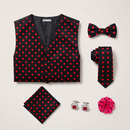 Polka Dot Gentleman Bundle (Black and Red Polka Dot)