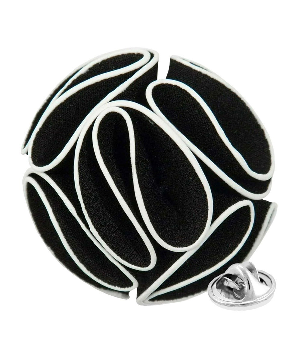 Vittorio Vico Unisex Trim Rose Flower Lapel Pin
