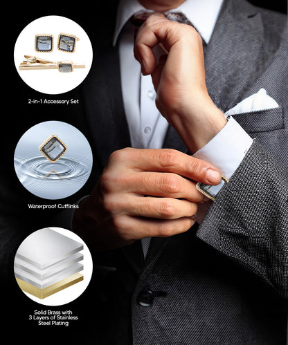 Men's Cufflink & Tie Bar Set | Vittorio Vico