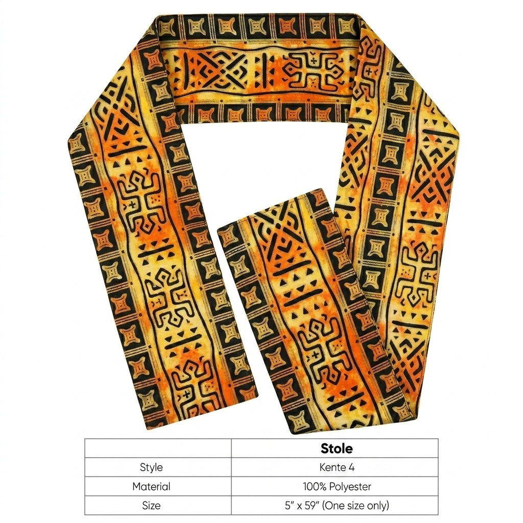 Vittorio Farina Mens' Kente Satin Scarf