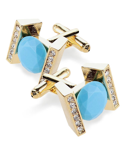Vittorio Vico Princess Cut Crystal Colorstone Cufflinks: CL14XX Series