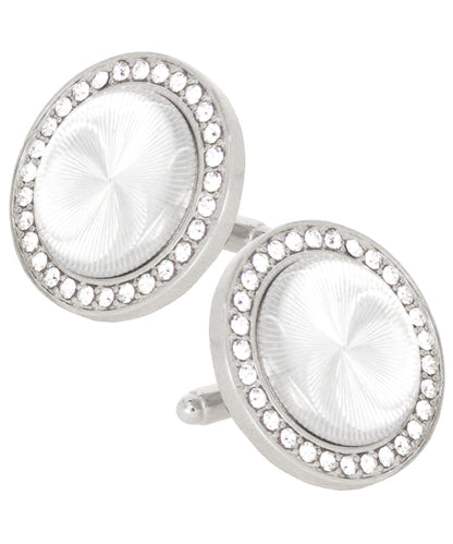 Vittorio Vico Discus Crystal Colorstone Bling Cufflinks: CL11XX Series