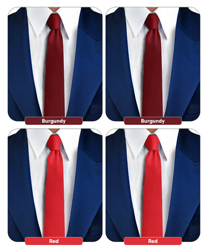 Vittorio Farina Men's Satin Skinny Necktie (Multipack)
