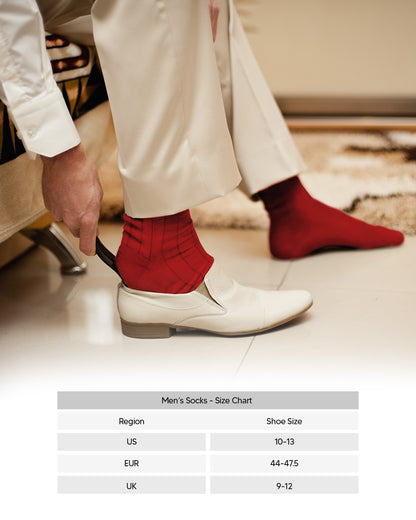 Vittorio Farina Men's Ribbed Shear Nylon Over The Calf Dress Socks