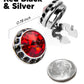 Vittorio Vico  Men's Crystal Colorstone Button Cover