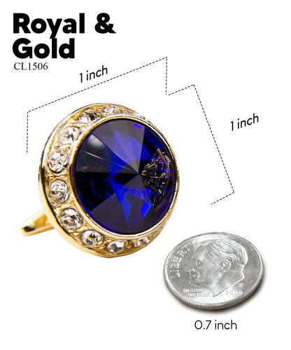 Vittorio Vico Large Bling Colorstone Cufflinks: CL15XX Series - cl - 1506 - Classy Cufflinks