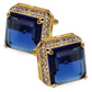 Vittorio Vico Large Big Square Crystal Colorstone Cufflinks: CL 70XX Series