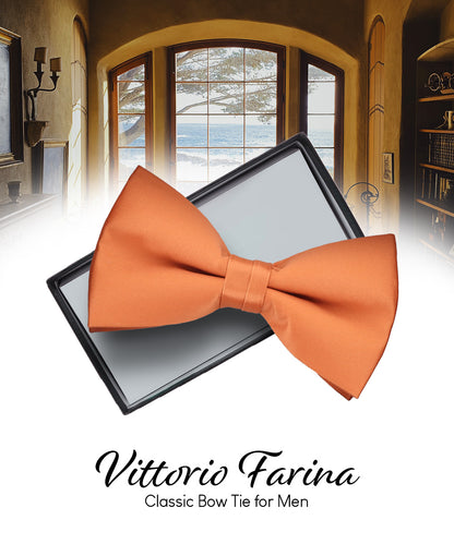 Vittorio Farina Men's Satin Bow Tie in Gift Box