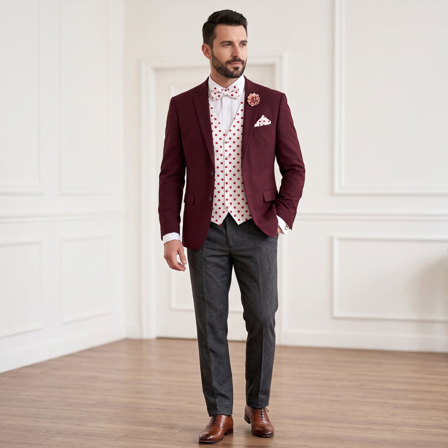 Polka Dot Gentleman Bundle (White and Red Polka Dot)