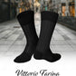 Vittorio Farina Men's Ribbed Shear Nylon Anklet Dress Socks - ank - black - s3 - 12 - Classy Cufflinks