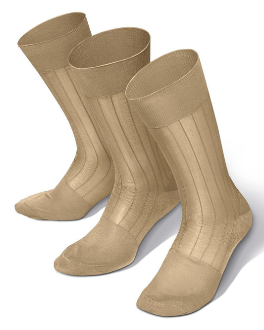 Vittorio Farina Men's Ribbed Shear Nylon Anklet Dress Socks - ank - black - s3 - 3 - Classy Cufflinks