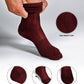 Vittorio Farina Men's Ribbed Shear Nylon Anklet Dress Socks - ank - burg - 12 - Classy Cufflinks