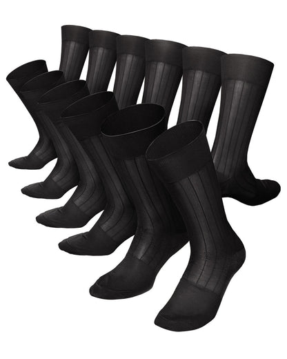 Vittorio Farina Men's Ribbed Shear Nylon Anklet Dress Socks - ank - charcoal - 12 - Classy Cufflinks