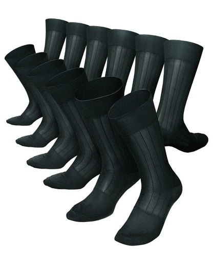 Vittorio Farina Men's Ribbed Shear Nylon Anklet Dress Socks - ank - hunter - 12 - Classy Cufflinks