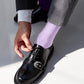 Vittorio Farina Men's Ribbed Shear Nylon Anklet Dress Socks - ank - lavender - 12 - Classy Cufflinks