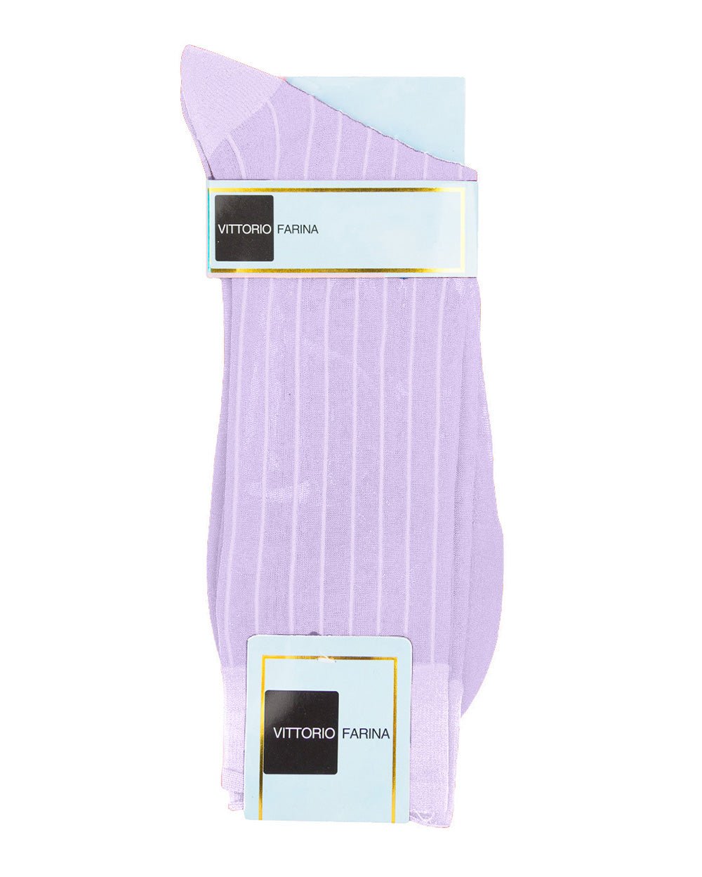 Vittorio Farina Men's Ribbed Shear Nylon Anklet Dress Socks - ank - lavender - 3 - Classy Cufflinks