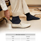 Vittorio Farina Men's Ribbed Shear Nylon Anklet Dress Socks - ank - navy - 12 - Classy Cufflinks